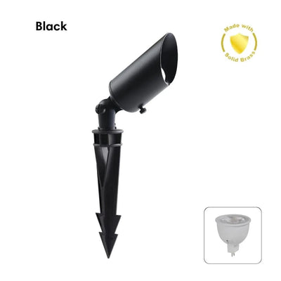 Domus Lighting Lighting Domus DUSK-SPIKE-MR16 - 6W 12V DC LED Tri-Colour MR16 Replaceable Exterior Garden Spike Light IP65 Solid Brass - DRIVER REQUIRED Lights-For-You 19117