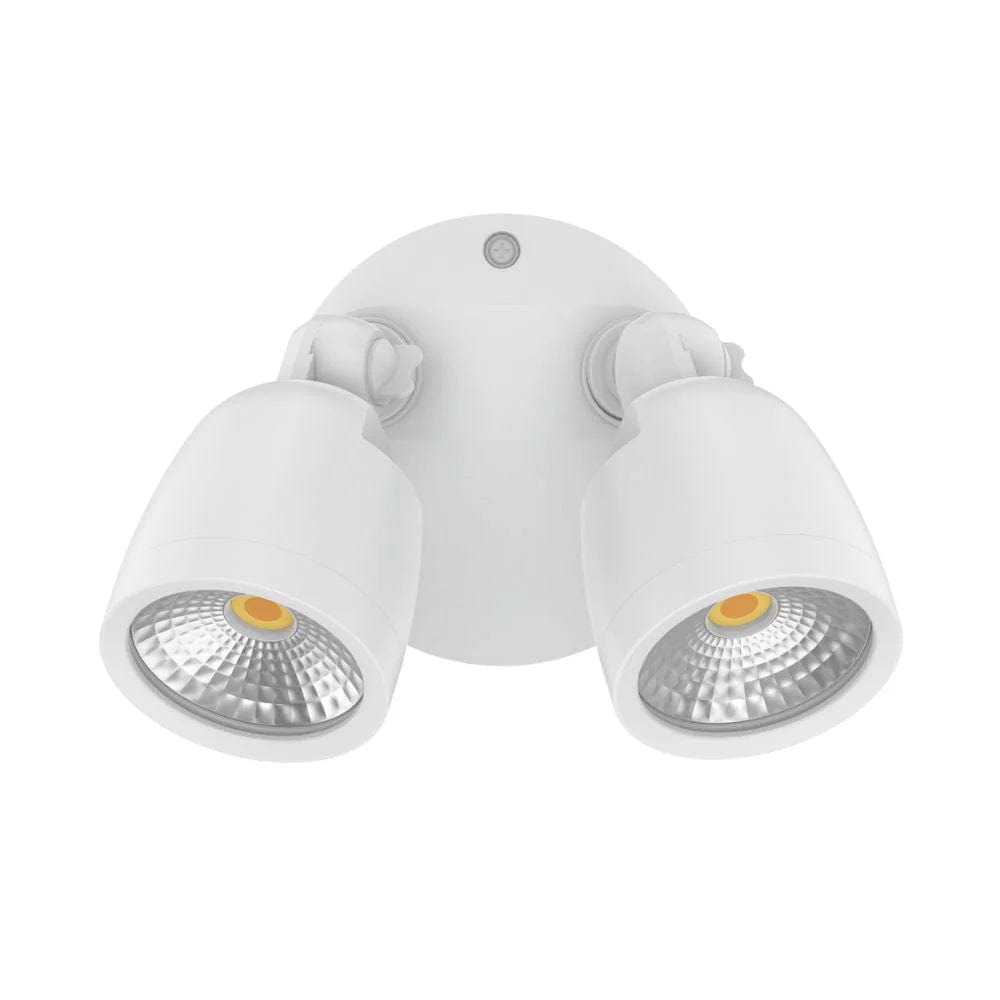 Domus Lighting Lighting Domus MURO-ECO-20 - 20W LED Tri-Colour Twin Head Exterior Polycarbonate Coastal Spotlight IP65 Lights-For-You 25075