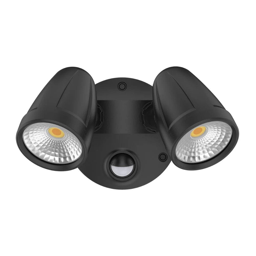 Domus Lighting Lighting Domus MURO-MAX-32S - 32W LED High Output Tri-Colour Twin Head Exterior Spotlight With Slimline Sensor IP6 Lights-For-You 25086