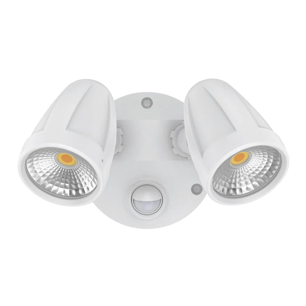 Domus Lighting Lighting Domus MURO-MAX-32S - 32W LED High Output Tri-Colour Twin Head Exterior Spotlight With Slimline Sensor IP6 Lights-For-You 25087