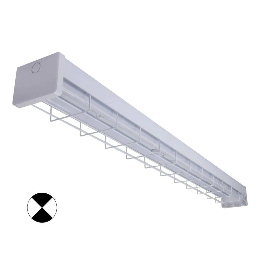 Domus Lighting Lighting Domus PARK-120-WG-EM - 15W/30W LED Tri-Colour Wide Body Wire Guard 1200mm Emergency Batten with Optional Sensor Lights-For-You 66083