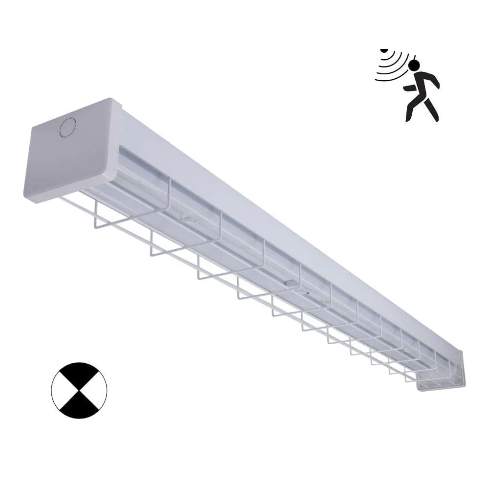 Domus Lighting Lighting Domus PARK-120-WG-EM - 15W/30W LED Tri-Colour Wide Body Wire Guard 1200mm Emergency Batten with Optional Sensor Lights-For-You 66084