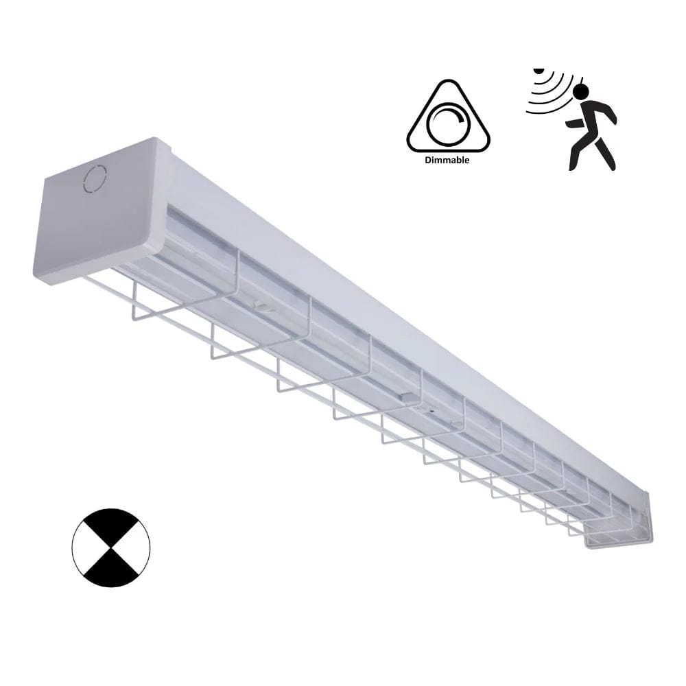 Domus Lighting Lighting Domus PARK-120-WG-EM - 15W/30W LED Tri-Colour Wide Body Wire Guard 1200mm Emergency Batten with Optional Sensor Lights-For-You 66085