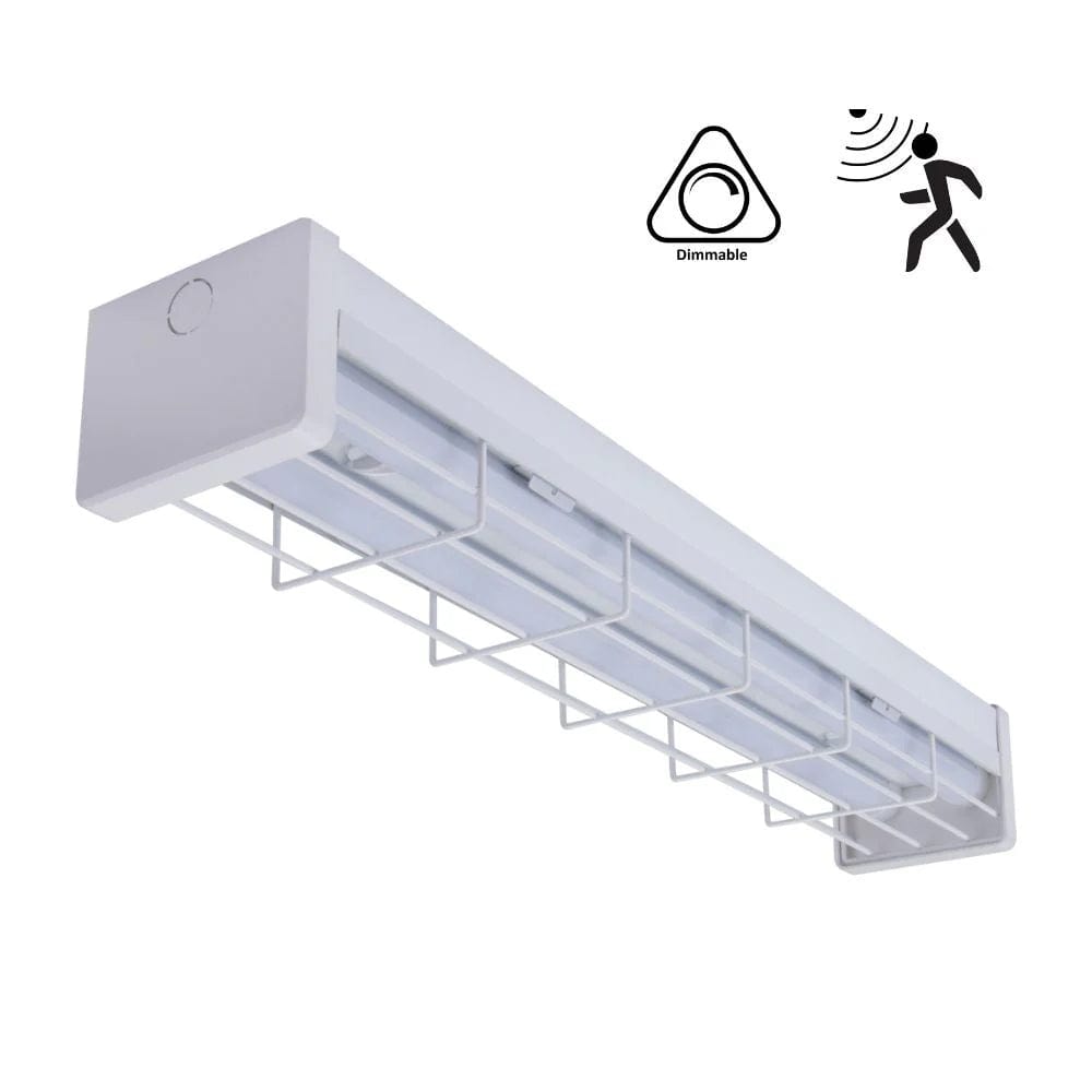 Domus Lighting Lighting Domus PARK-60-WG - 7.5W/15W LED Tri-Colour Wide Body Wire Guard 600mm Batten with Optional Sensor Lights-For-You 66062