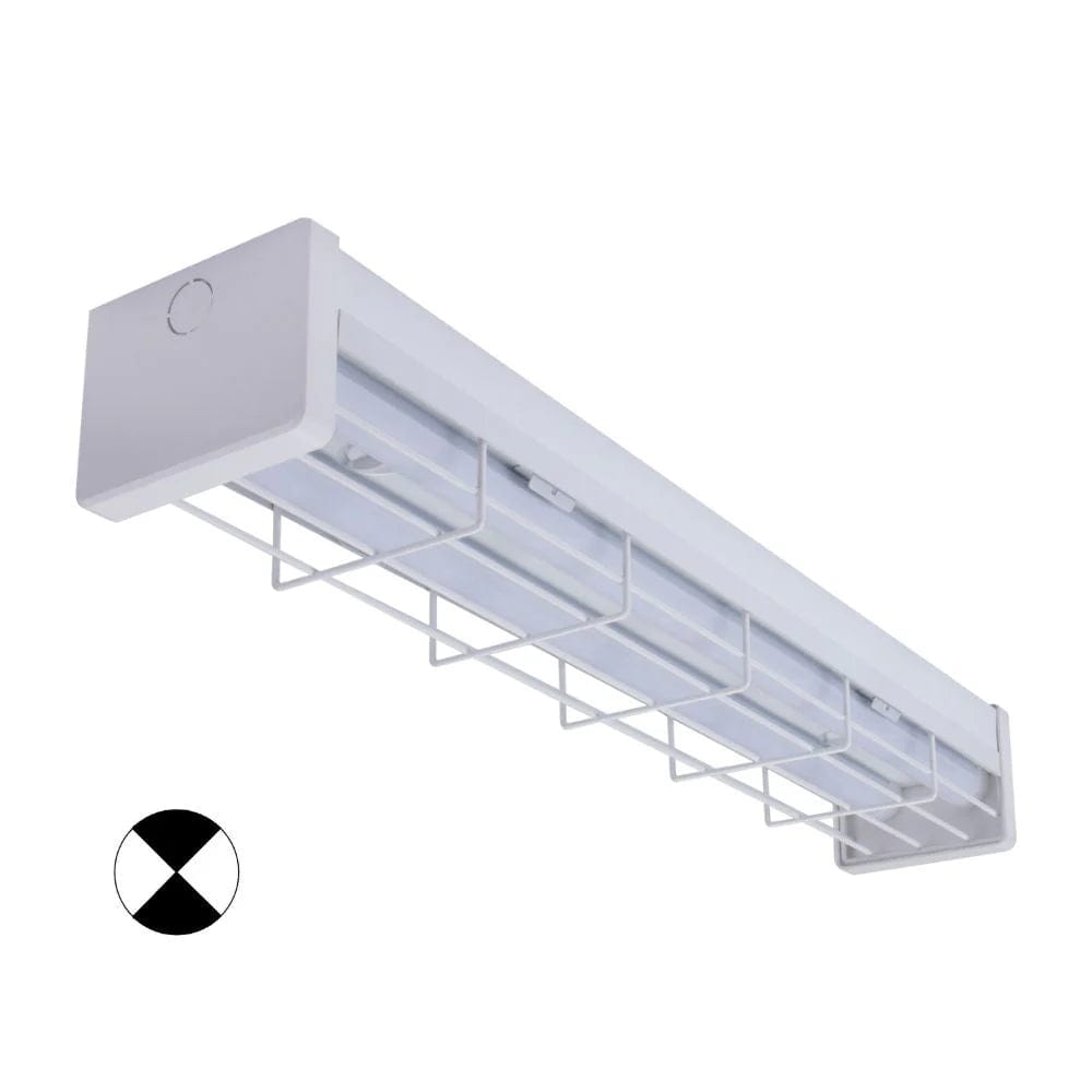 Domus Lighting Lighting Domus PARK-60-WG-EM - 7.5W/15W LED Tri-Colour Wide Body Wire Guard 600mm Emergency Batten with Optional Sensor Lights-For-You 66080