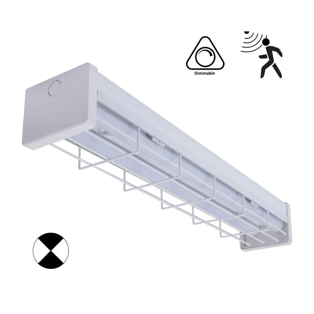 Domus Lighting Lighting Domus PARK-60-WG-EM - 7.5W/15W LED Tri-Colour Wide Body Wire Guard 600mm Emergency Batten with Optional Sensor Lights-For-You 66082