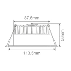 Domus Lighting Lighting Swap-Deep 8W LED Dimmable Downlight White / Chrome / Tri-Colour - 21449 Lights-For-You 21449