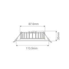 Domus Lighting Lighting Swap-Sleek 8W LED Dimmable Downlight Satin Chrome / Tri-Colour Lights-For-You 21457