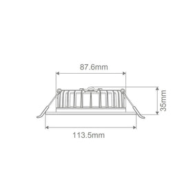 Domus Lighting Lighting Swap-Sleek 8W LED Dimmable Downlight White / Tri-Colour - 21455 Lights-For-You 21455