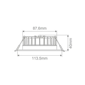 Domus Lighting Lighting Swap-Step 8W LED Dimmable Downlight Black / Tri-Colour - 21452 Lights-For-You 21452