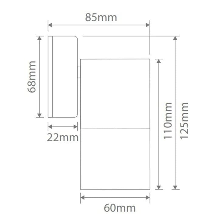 Domus Lighting Outdoor Wall Lights DOMUS SHADOW 1LT W/B Lights-For-You