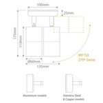 Domus Lighting Outdoor Wall Lights DOMUS SHADOW 2LT ADJ Lights-For-You