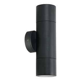 Domus Lighting Outdoor Wall Lights DOMUS SHADOW 2LT W/B 240V BLACK Lights-For-You 49021 9330772490213