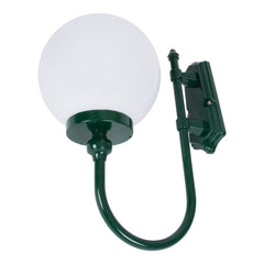 Domus Lighting Outdoor Wall Lights Green GT-600 Lisbon - Sphere Curved Arm Wall Light 15665