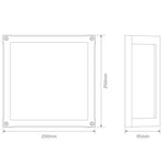 Domus Lighting Outdoor Wall Lights YORK-12 SQR LED Exterior Flush Wall Light Lights-For-You