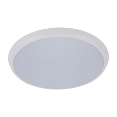 Domus Lighting Oyster Lights 300mm / Round / WHITE Solar-Trio - 200/300/400 Colour Switchable Led Ceiling Light Ip54 240V - Trio Lights-For-You 20940