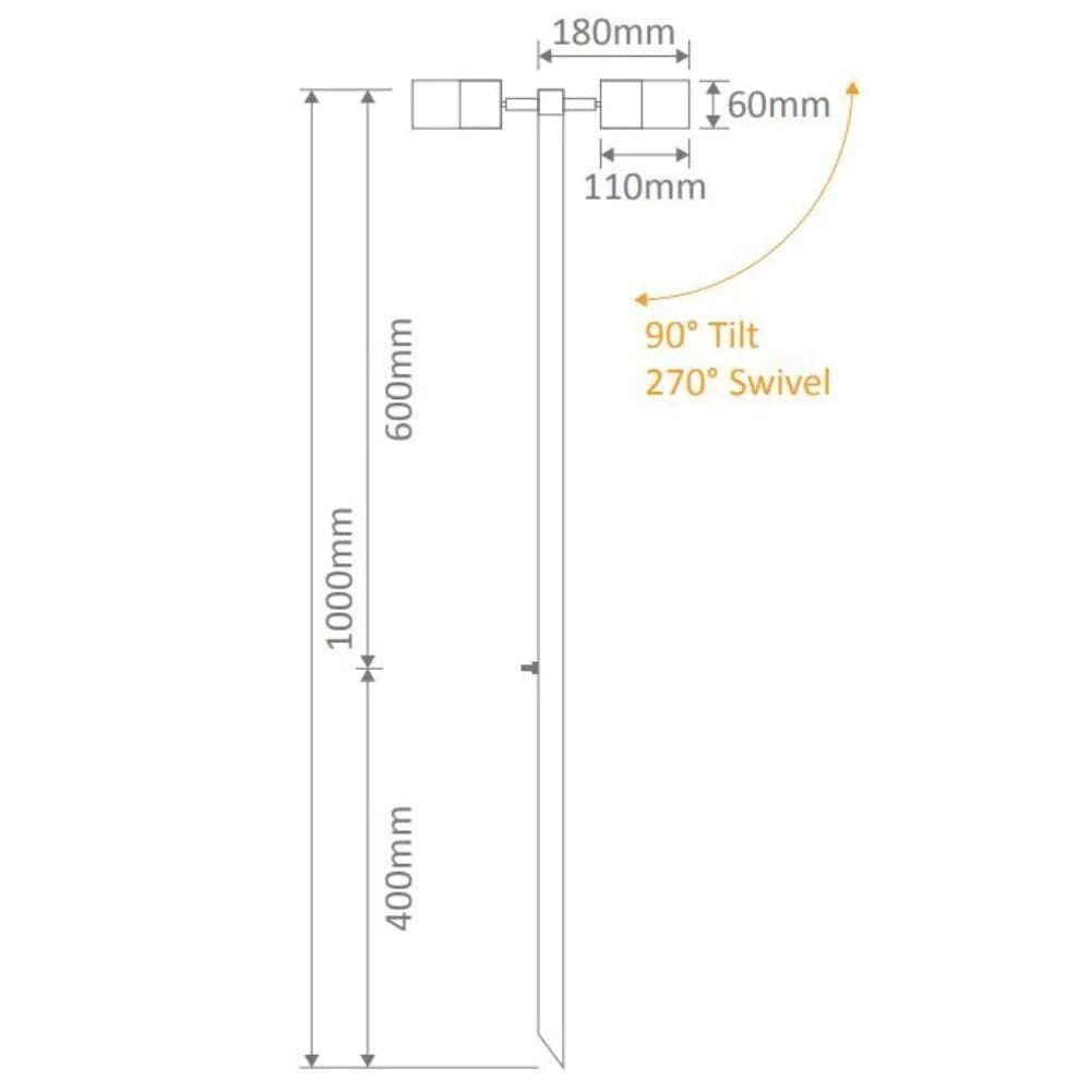 Domus Lighting Spike Lights DOMUS SHADOW 2LT PATH SPIKE LIGHT Lights-For-You