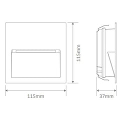 Domus Lighting Step Lights DOMUS ZAC-4 SQR RECESSED STEP LIGHT Lights-For-You