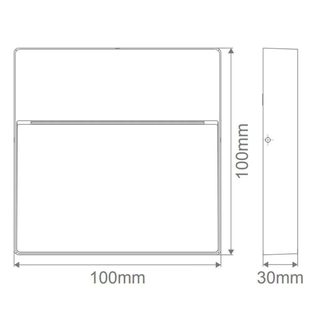 Domus Lighting Step Lights ZEKE-4-SQR-4W Square Surface Mount Step Light 240v Lights-For-You