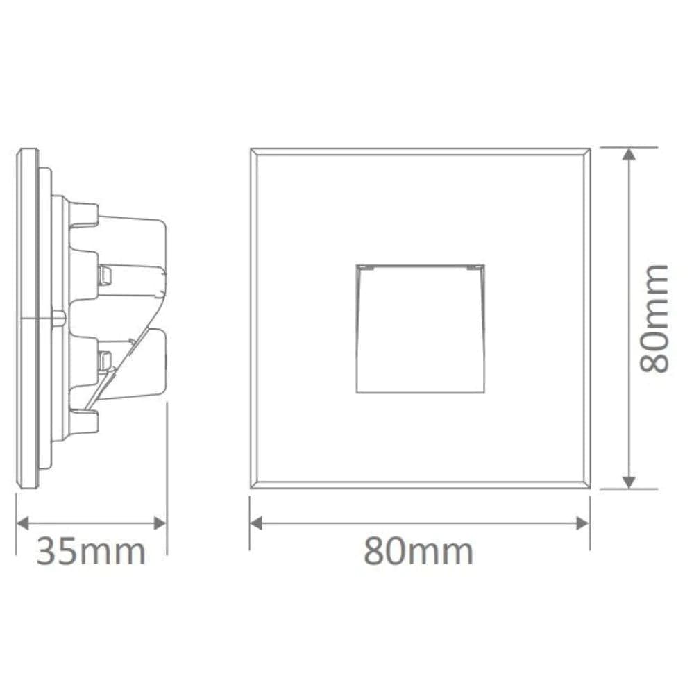 Domus Lighting Step Lights ZONE-2-2W Recessed Steplight Frosted Glass 240v Lights-For-You