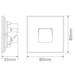 Domus Lighting Step Lights ZONE-2-2W Recessed Steplight Frosted Glass 240v Lights-For-You