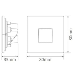 Domus Lighting Step Lights ZONE-2-2W Recessed Steplight Frosted Glass 240v Lights-For-You