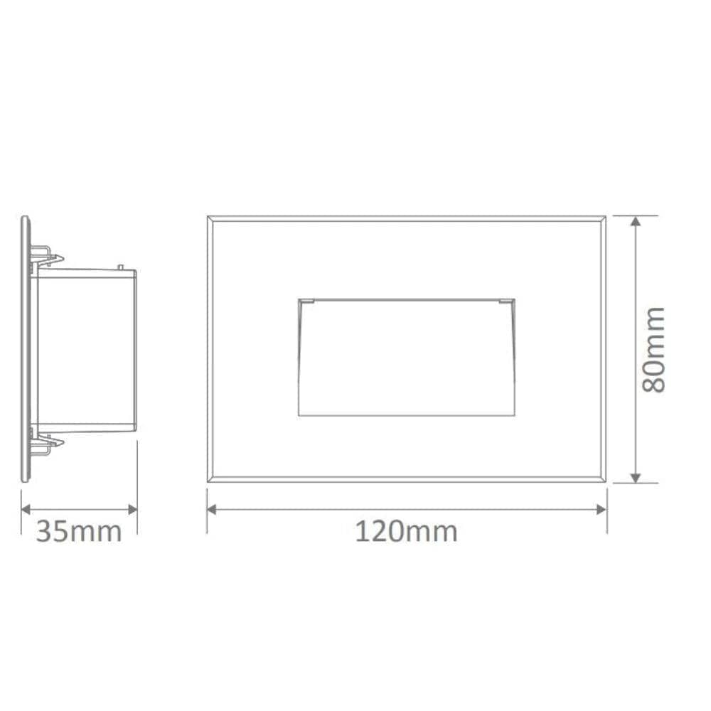 Domus Lighting Step Lights ZONE-4-4W Recessed Steplight Frosted Glass 240v Lights-For-You