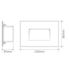 Domus Lighting Step Lights ZONE-4-4W Recessed Steplight Frosted Glass 240v Lights-For-You