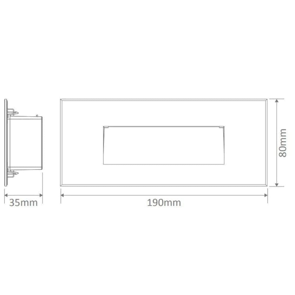 Domus Lighting Step Lights ZONE-5-5W Recessed Steplight Frosted Glass 240v Lights-For-You