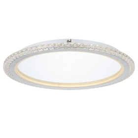 Elie 50Cm 32W 3Cct LED Oyster Dimmable Ceiling Light — Chrome