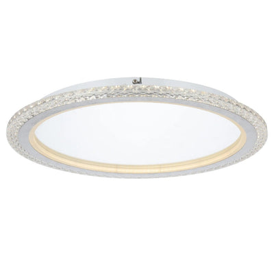 Elie 50Cm 32W 3Cct LED Oyster Dimmable Ceiling Light — Chrome
