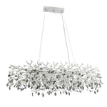 Molena Rectangular Pendant Light 10Lt in Chrome or Gold