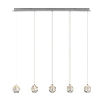 Segovia LED Bar Pendant Light 5Lt in Chrome or Gold