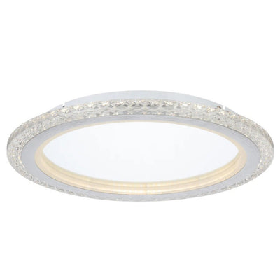 Elie 40Cm 24W 3Cct LED Oyster Dimmable Ceiling Light — Chrome