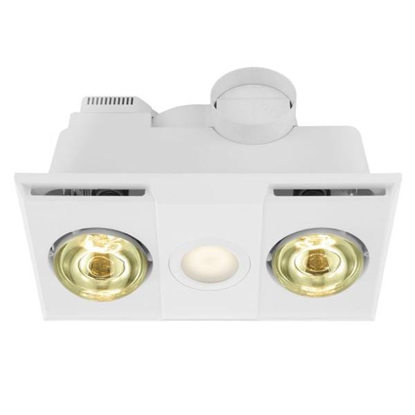 Eglo Lighting Bathroom Heater White 460m³/h Heatflow 3-in-1 Bathroom Heater 2 Light Lights-For-You 204154