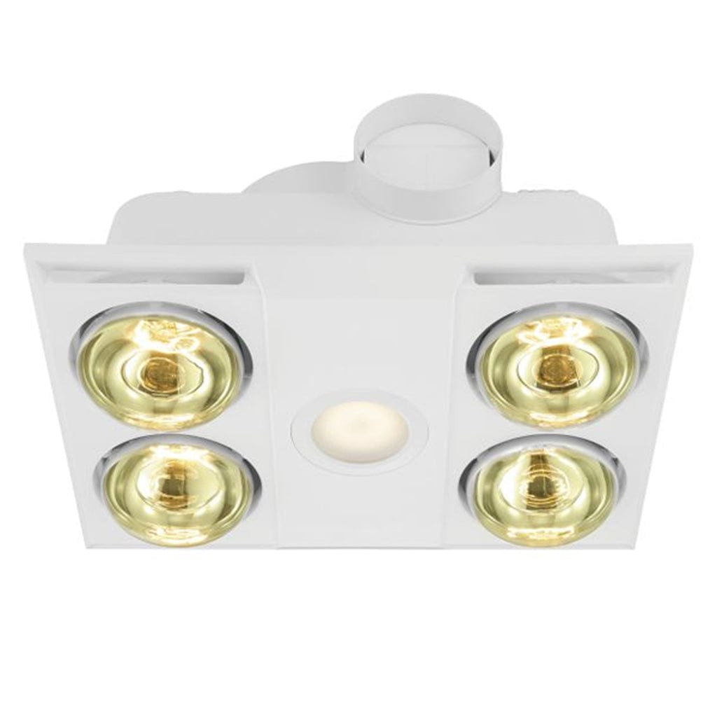 Eglo Lighting Bathroom Heater White 460m³/h Heatflow 3-in-1 Bathroom Heater 4 Light Lights-For-You 204156