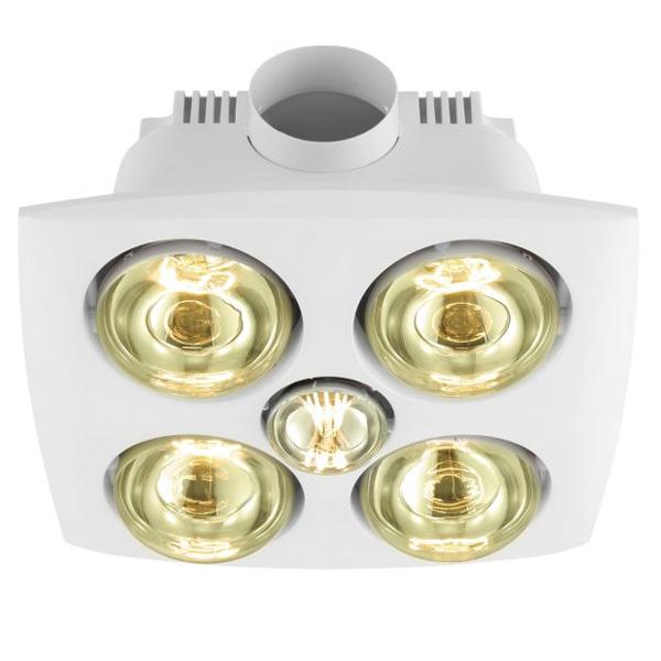 Eglo Lighting Bathroom Heater White Vesuvius 3-in-1 Bathroom Heater & 4 LED Light Lights-For-You 204153