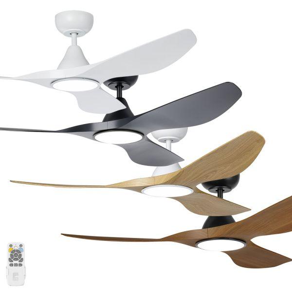 Eglo Lighting Ceiling Fans Surf 1320mm (52") DC ABS 3 Blade Ceiling Fan with LED Light & Remote Lights-For-You