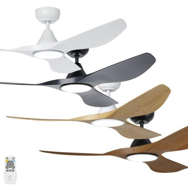 Eglo Lighting Ceiling Fans Surf 1520mm (60") DC ABS 3 Blade Ceiling Fan with LED Light & Remote Lights-For-You