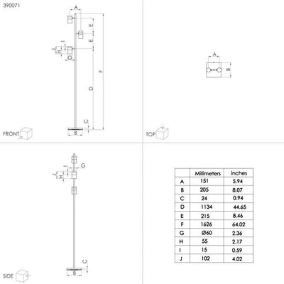 Eglo Lighting Floor Lamps Cartagena LED Floor Lamp 3Lt 15w Black/Brown Lights-For-You 390071N 9008606271238