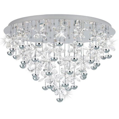 Eglo Lighting Indoor Ceiling Lights Pianopoli LED Ceiling Light Chrome-Crystal Lights-For-You 39245 9002759392451