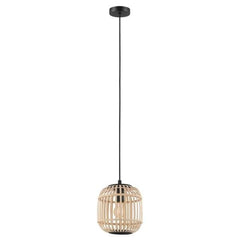 Eglo Lighting Indoor Pendants Black Bordesley Wooden Pendant Light 1Lt Lights-For-You 43231N