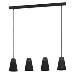 Eglo Lighting Indoor Pendants Canterras Pendant Light 4Lt Black/Terrazzo Lights-For-You 99545N 9008606265169