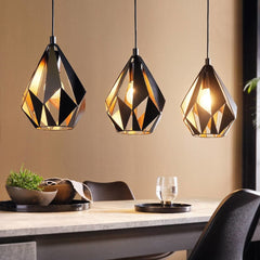 Eglo Lighting Indoor Pendants Black/Copper Carlton 1 Pendant Light (3 Lights) Lights-For-You 49991N