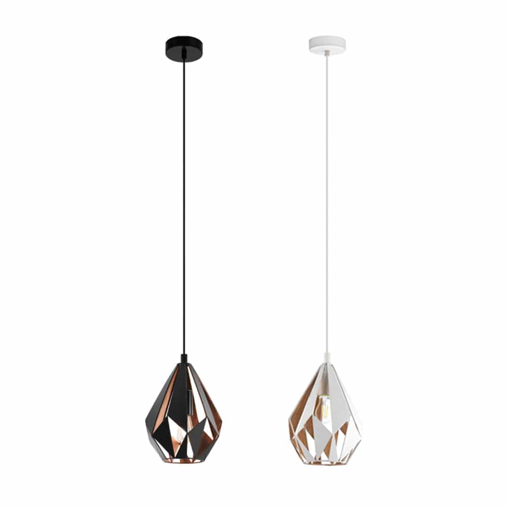 Eglo Lighting Indoor Pendants Black/Copper Carlton 1 Pendant Light (Small) Lights-For-You 49997N