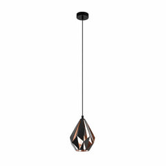 Eglo Lighting Indoor Pendants Black/Copper Carlton 1 Pendant Light (Small) Lights-For-You 49997N