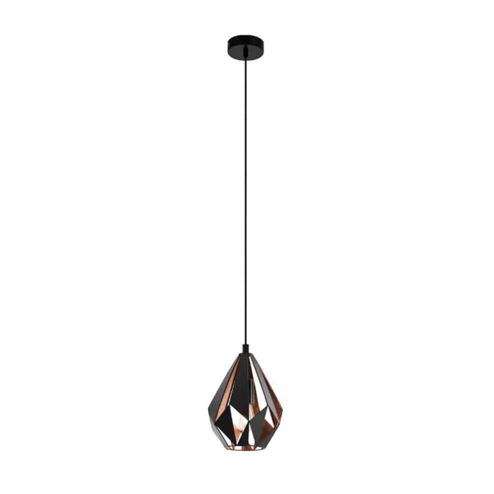 Eglo Lighting Indoor Pendants Carlton 1 Pendant Light (Small) Lights-For-You 49997N 9008606219988