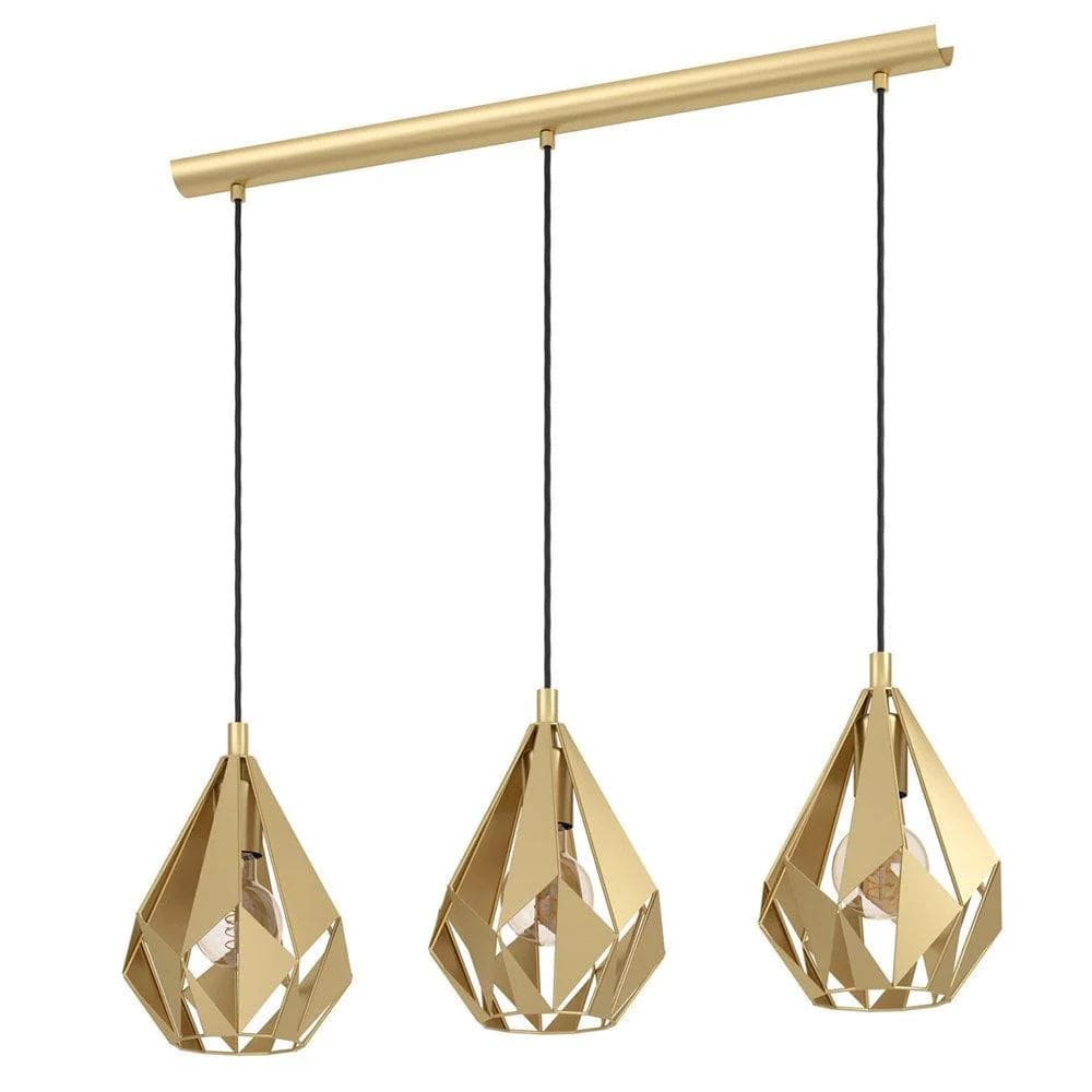 Eglo Lighting Indoor Pendants Carlton Pendant Light 3Lt in Gold Lights-For-You 43909N 9008606303281