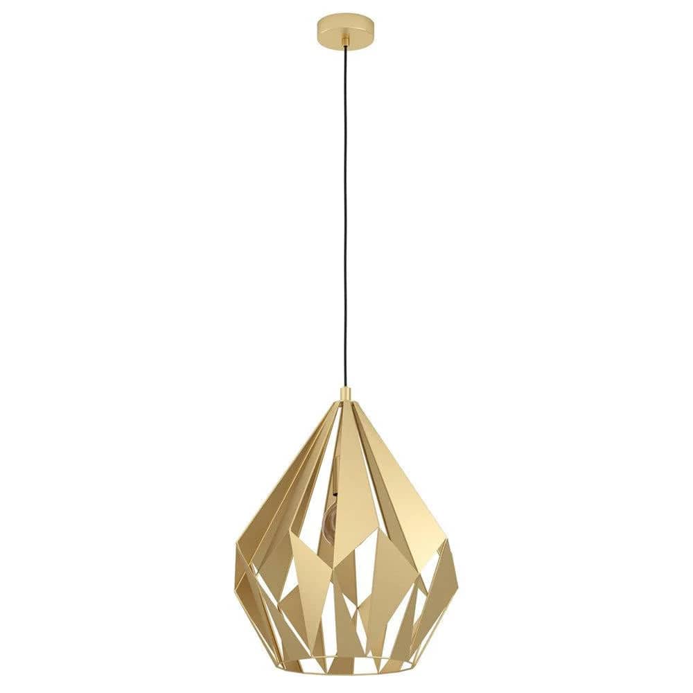 Eglo Lighting Indoor Pendants Carlton Pendant Light Large in Gold Lights-For-You 43815N 9008606303267