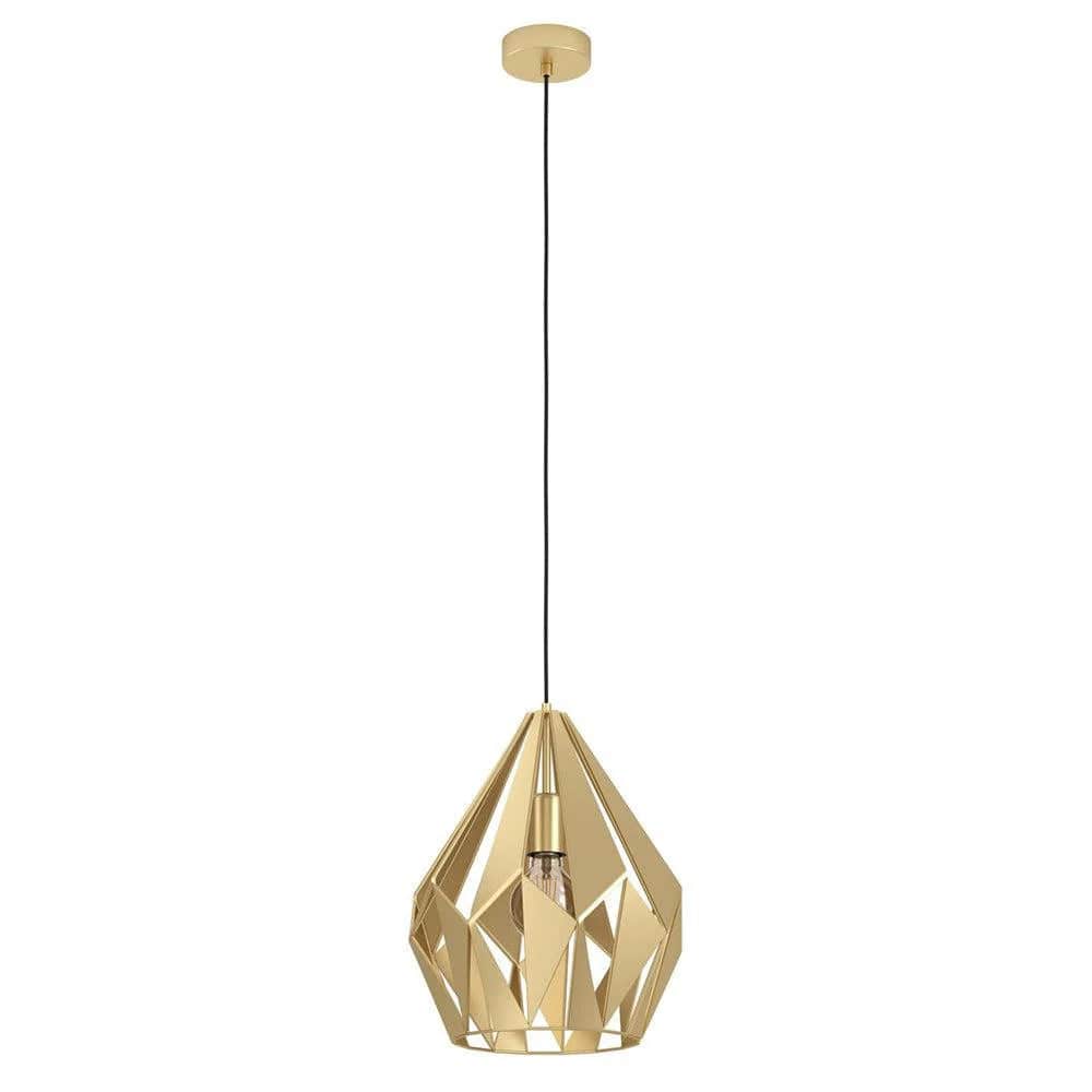 Eglo Lighting Indoor Pendants Carlton Pendant Light Medium in Gold Lights-For-You 43814N 9008606303274